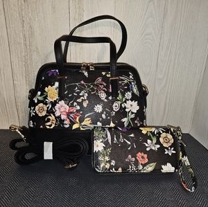 Floral pattern purse & wallet